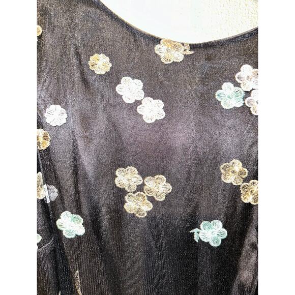 Tahari ALS Prom Homecoming Wedding Formal Floral Embroidered Maxi Formal Dress - Picture 12 of 14